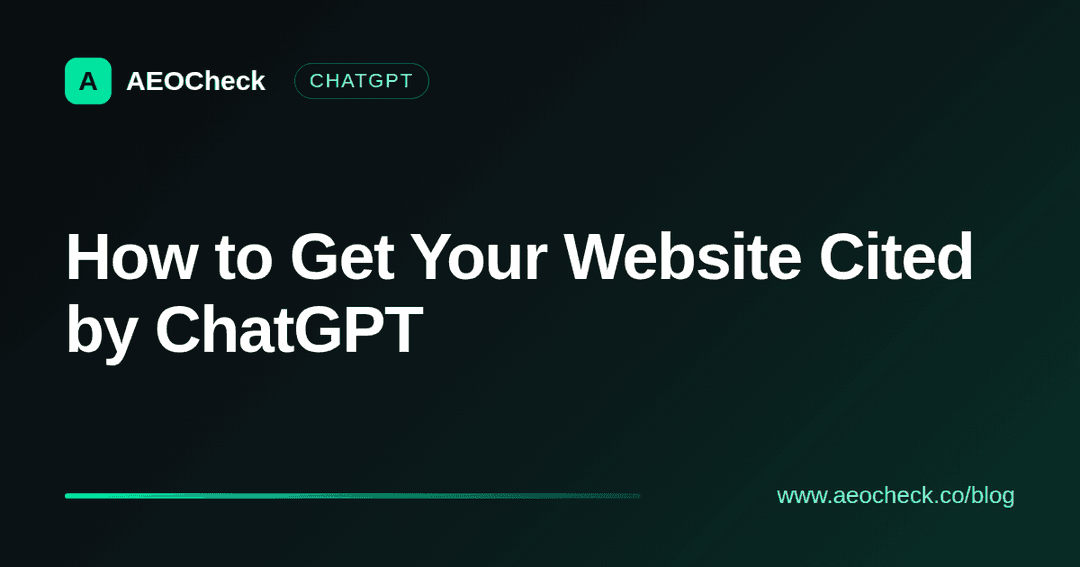 Title card for the guide on getting your website cited by ChatGPT