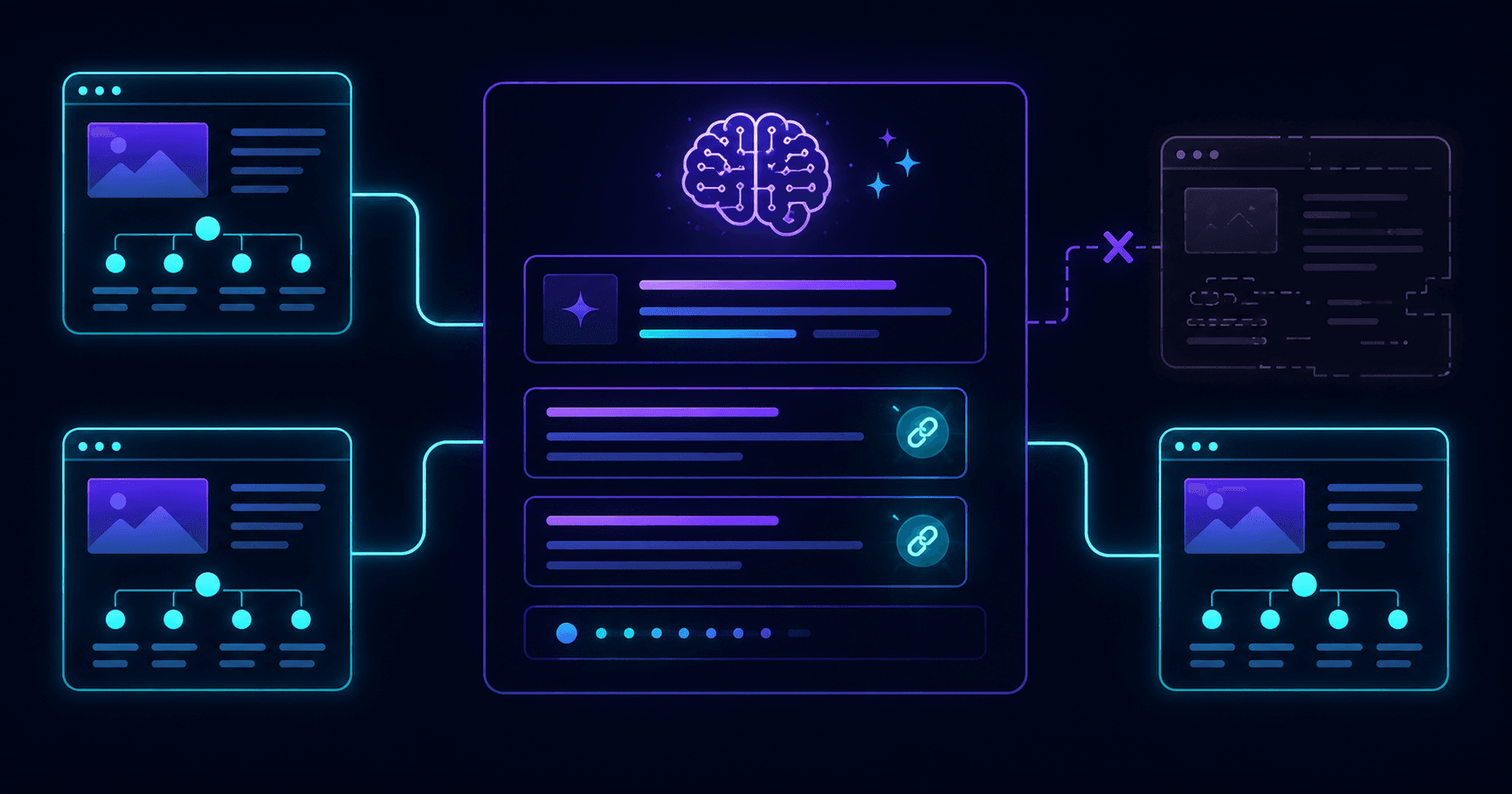 AI answer engine skipping an unclear website and citing structured sources