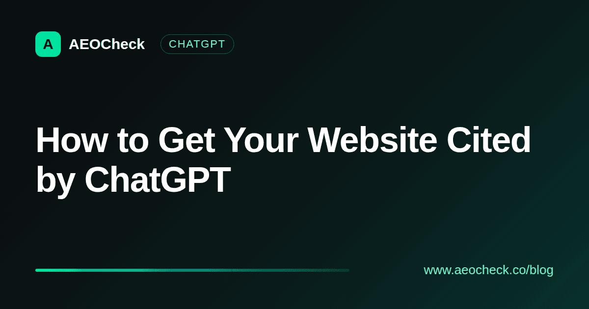 Title card for the guide on getting your website cited by ChatGPT